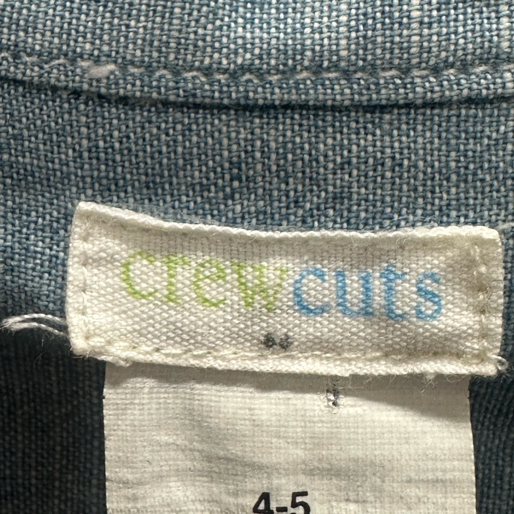 Crewcuts Kids Denim Button-Up Shirt Size 4-5 - Picture 2 of 3